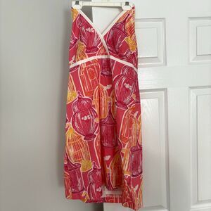 Lilly Pulitzer Pink Out to Lunch Moonglow Birdcages Britt Halter Dress